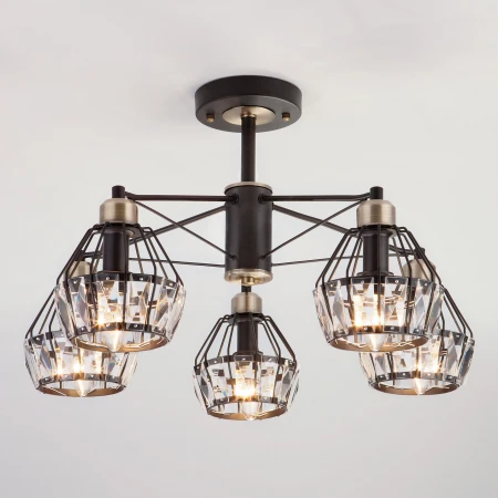 Потолочная люстра в стиле лофт Eurosvet 70075/5 черный