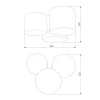 Потолочный светильник TK Lighting 3445 Mona Black/Gold