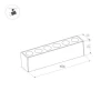 Трековый светодиодный светильник Arlight Mag-Dots-25-L1000-30W Warm3000 034211