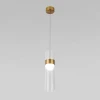 Подвесной светодиодный светильник Eurosvet Lumen 50244/1 LED латунь/прозрачный