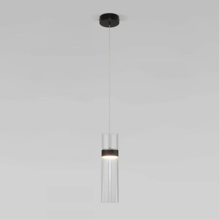 Подвесной светодиодный светильник Eurosvet Lumen 50244/1 LED черный/прозрачный