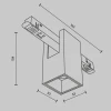 Трековый светодиодный светильник Maytoni Technical Magnetic Exility Alfa TR121-2-7W4K-W