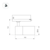 Трековый светодиодный светильник Arlight LGD-Artemis-Track-4TR-R55-12W Warm3000 048326 Трековый светодиодный светильник Arlight LGD-Artemis-Track-4TR-R55-12W Warm3000 048326