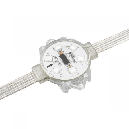 Модуль управляемый Arlight VISOR-DMX-5060-6-24V RGB 120deg D40x12mm 1.5W IP68 029188