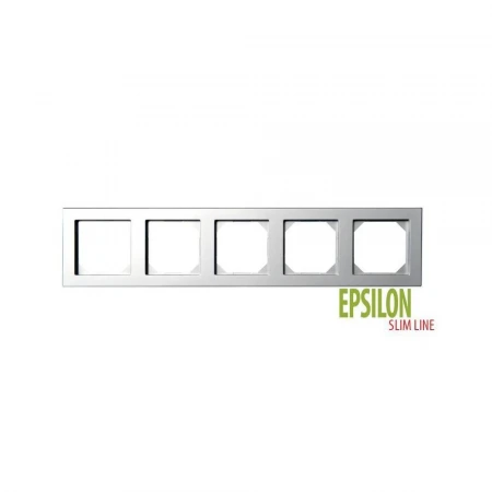 Рамка 5-постовая Liregus Epsilon серебро 28-1905