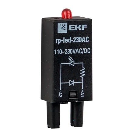 Модуль светодиодный 230 VAC для промежуточных реле RP EKF AVERES rp-led-230AC