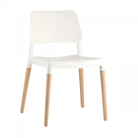 Кухонный стул Stool Group BISTRO белый с деревян. Ножками 8086 WHITE