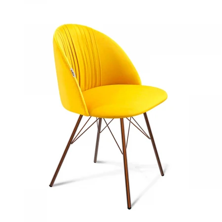 Стул Sheffilton SHT-ST35-1/S37 имперский жёлтый/медный металлик 9890148501