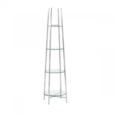 Стеллаж Stool Group Ланс прозрачное стекло сталь серебро EDCS-005