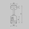 Крепление потолочное Maytoni Technical Accessories for tracks Flarity TRA156C-IPC1-BS