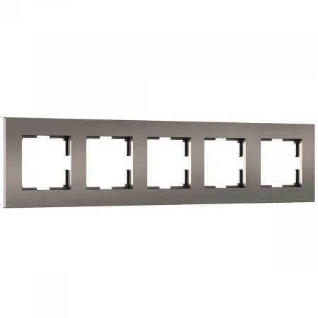 Рамка Werkel Slab на 5 постов бронза/софт W0052963 4690389207945