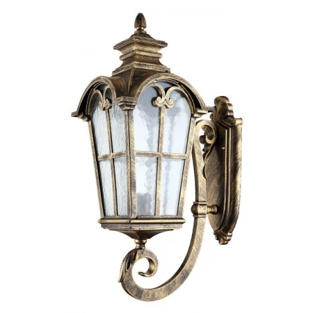 Светильник садово-парковый Feron PL5102 четырехгранный на стену вверх 100W 230V E27. черное золото