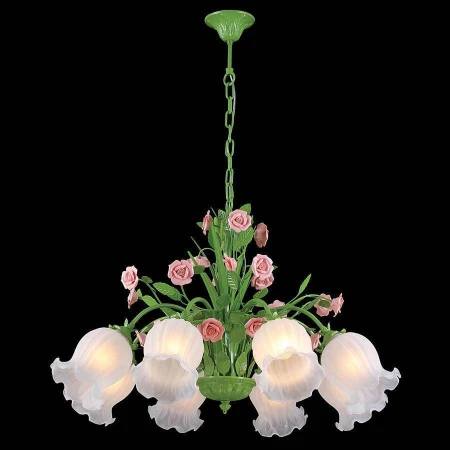 Люстра Natali Kovaltseva ROSE 11470/8C GREEN ROSE