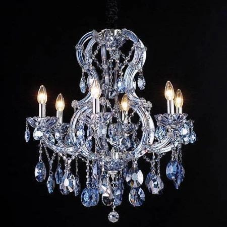 Хрустальная люстра Natali Kovaltseva 10651/6C CHROME, SAPPHIRE Milano