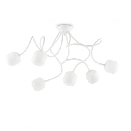 Потолочная люстра Ideal Lux Octopus PL6 Bianco