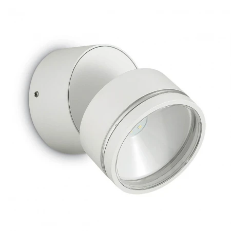 Уличный настенный светодиодный светильник Ideal Lux Omega Ap Round Bianco 4000K