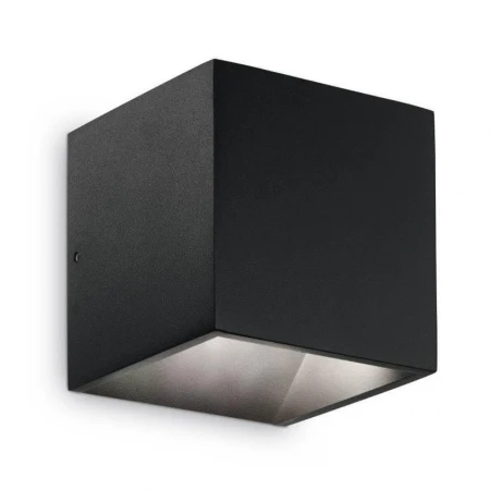 Уличный настенный светодиодный светильник Ideal Lux Rubik Ap1 Nero 4000K